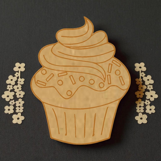 Cupcake  6 MDF Cutout