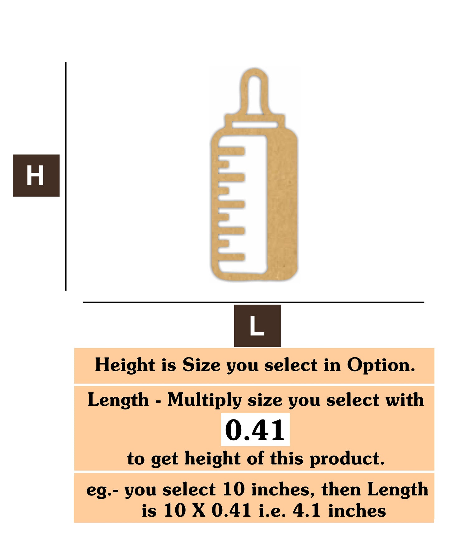 Baby Milk bottle 2 MDF Cutout