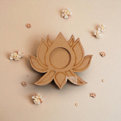 MDF Premarked Lotus T-Light Holder