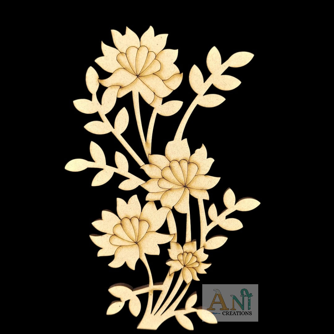 Flower Motif Pre Marked Cutout 2