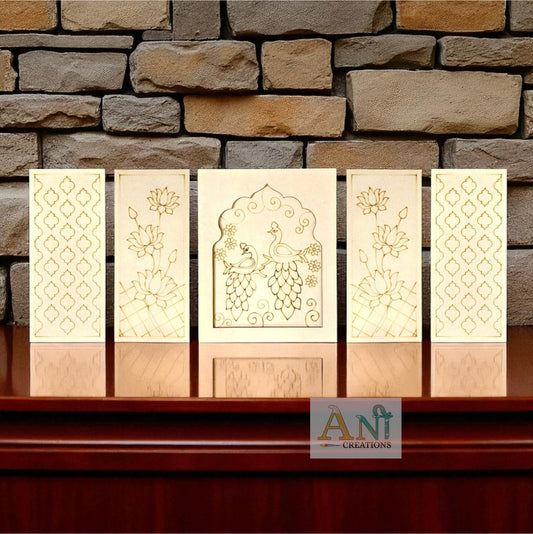 MDF Premarked Jharokha With  Panels Designs 6