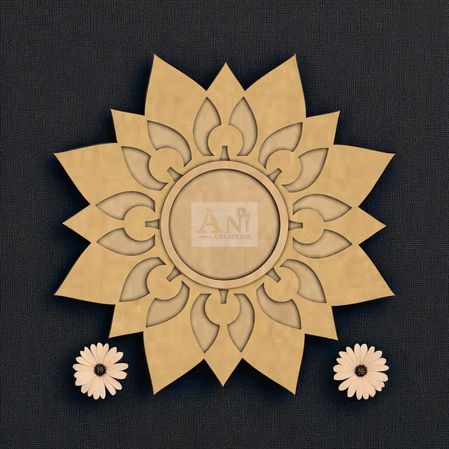 MDF Floral T-Light  Holder