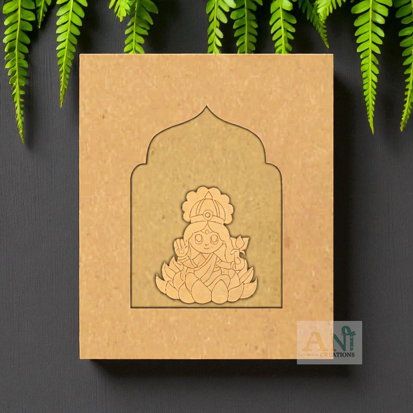 Jharokha with Laxmi mata Mdf Cutout