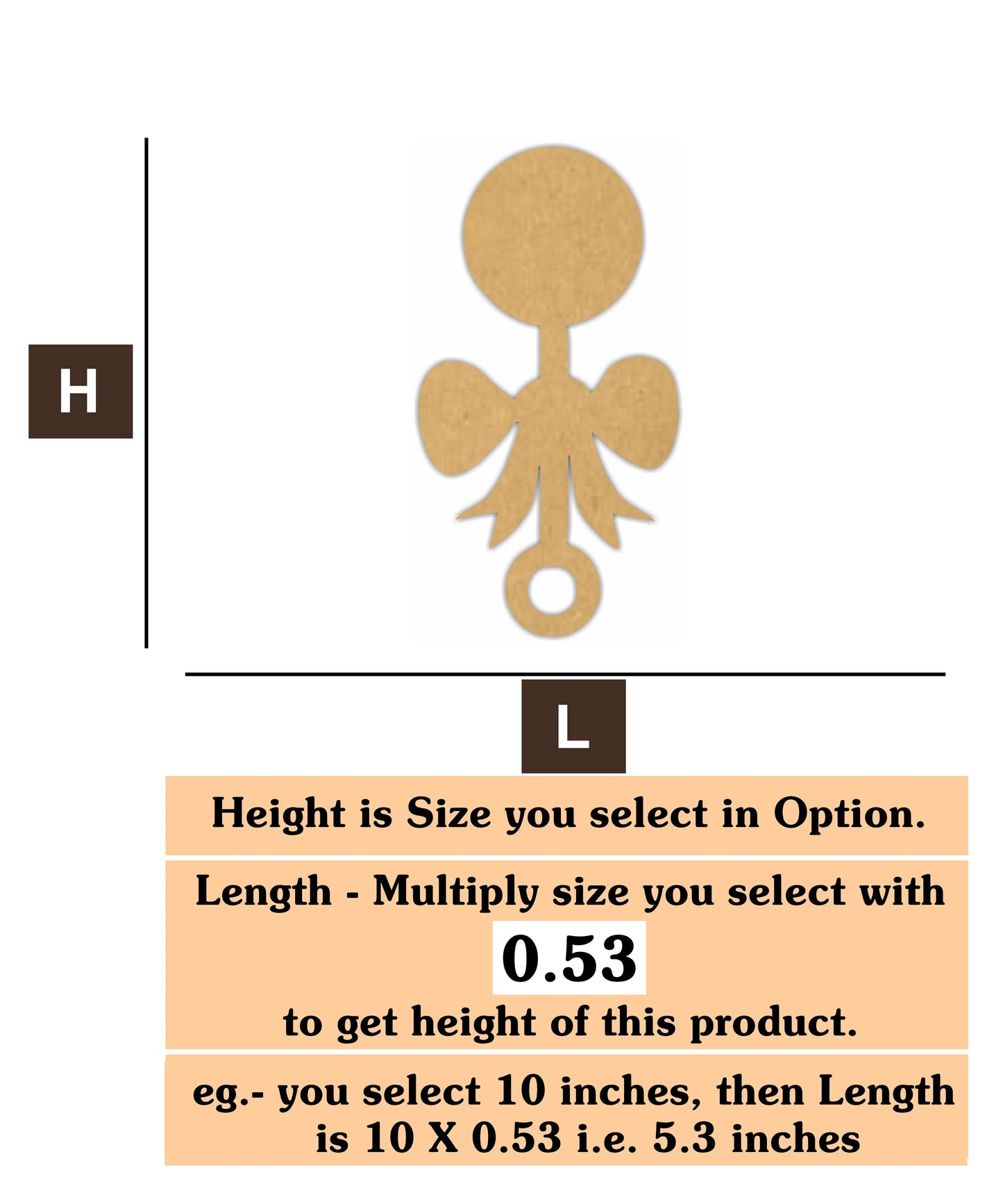 Baby Toy 4  MDF Cutout