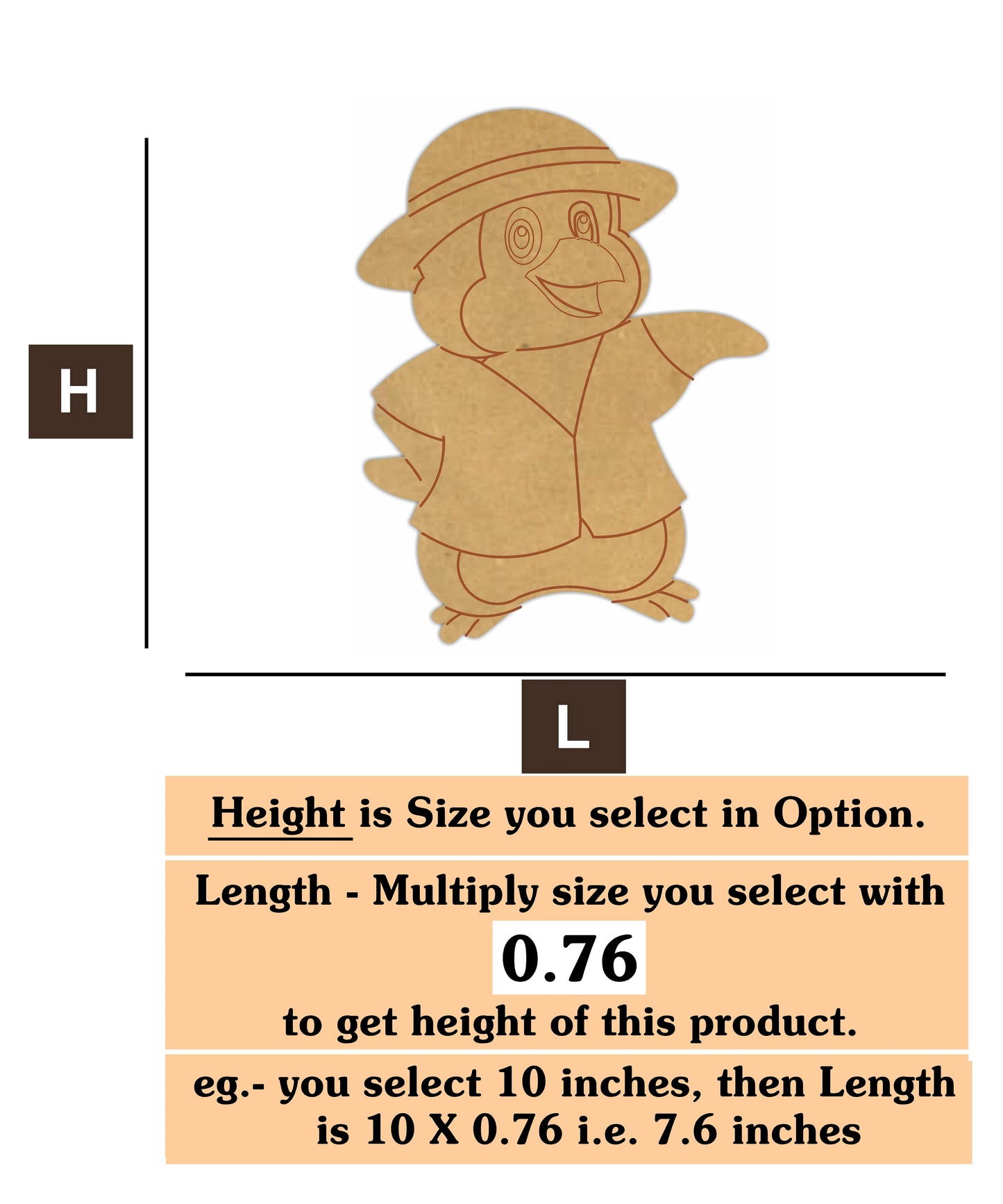 Penguins 7  MDF Cutout