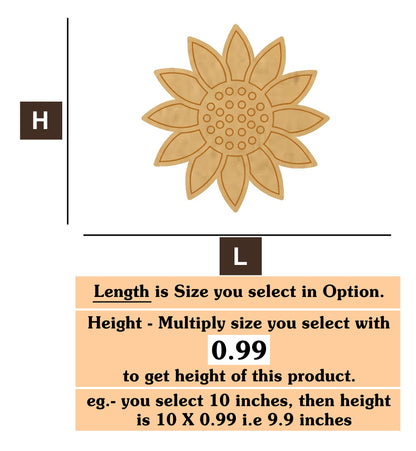 Sunflower MDF Cutout