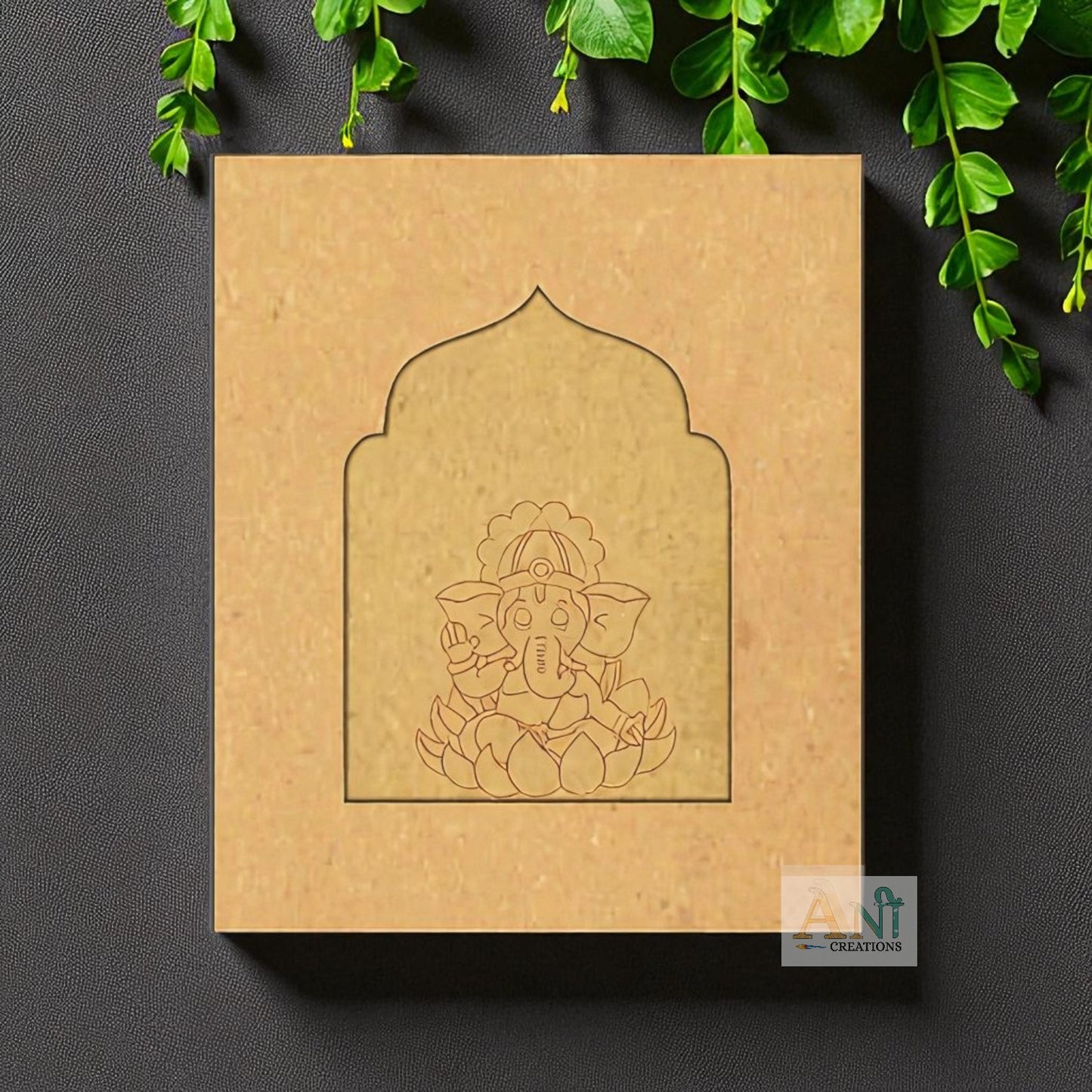 Jharokha premarked ganesha 1 MDF