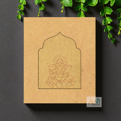 Jharokha premarked ganesha 1 MDF