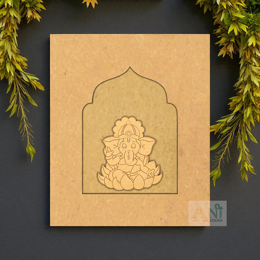Jharokha with Ganesh ji 2 Mdf Cutout