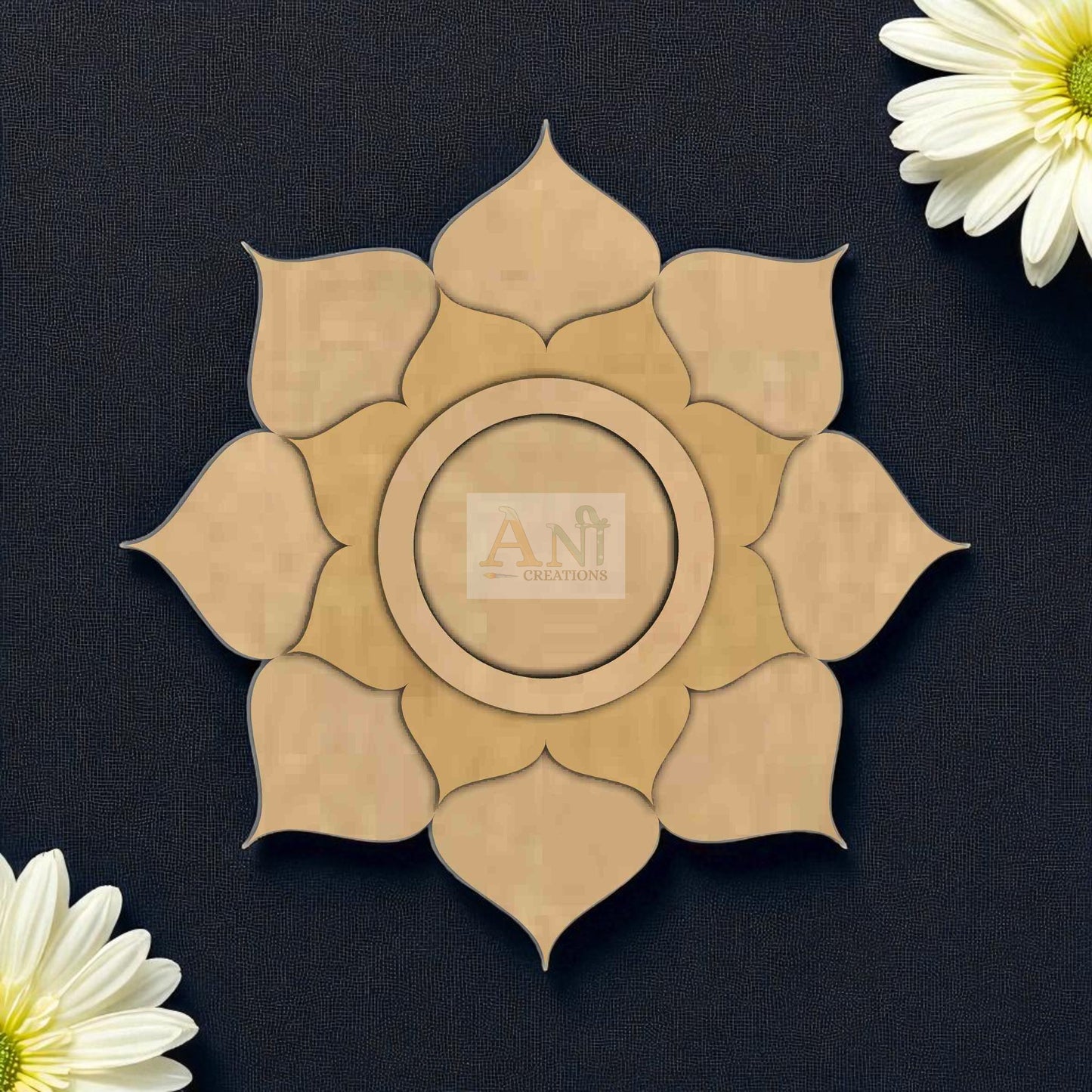 MDF Floral T-Light Holder