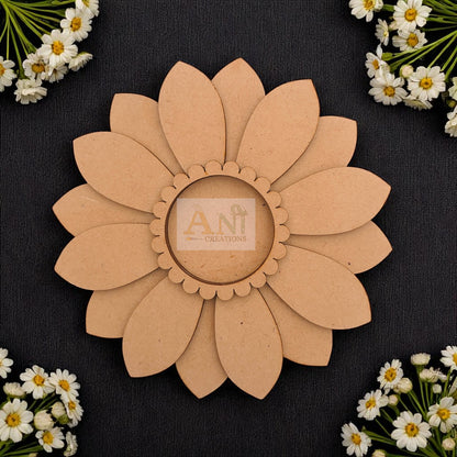 MDF 3 Layer Floral T-Light Holder