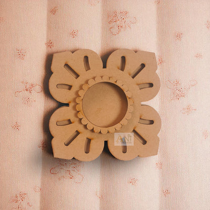 MDF 3 Layer Floral 2 T-Light Holder