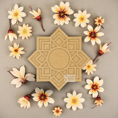 MDF Premarked Mandala T-Light Holder