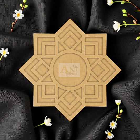 MDF Premarked Mandala T-Light Holder