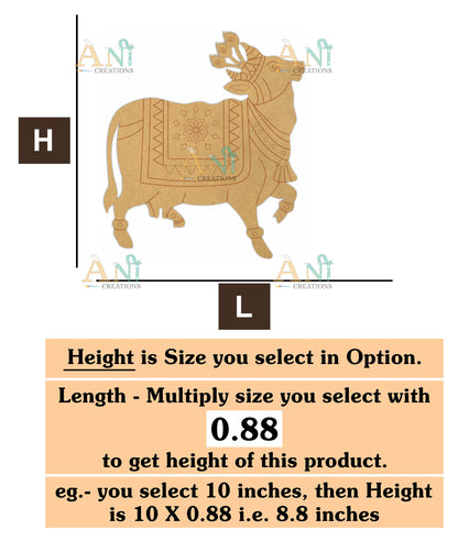 Pichwai cow 1 MDF Cutout