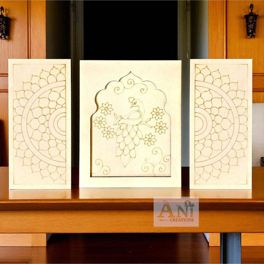 MDF Premarked Jharokha With  Panels Designs 8