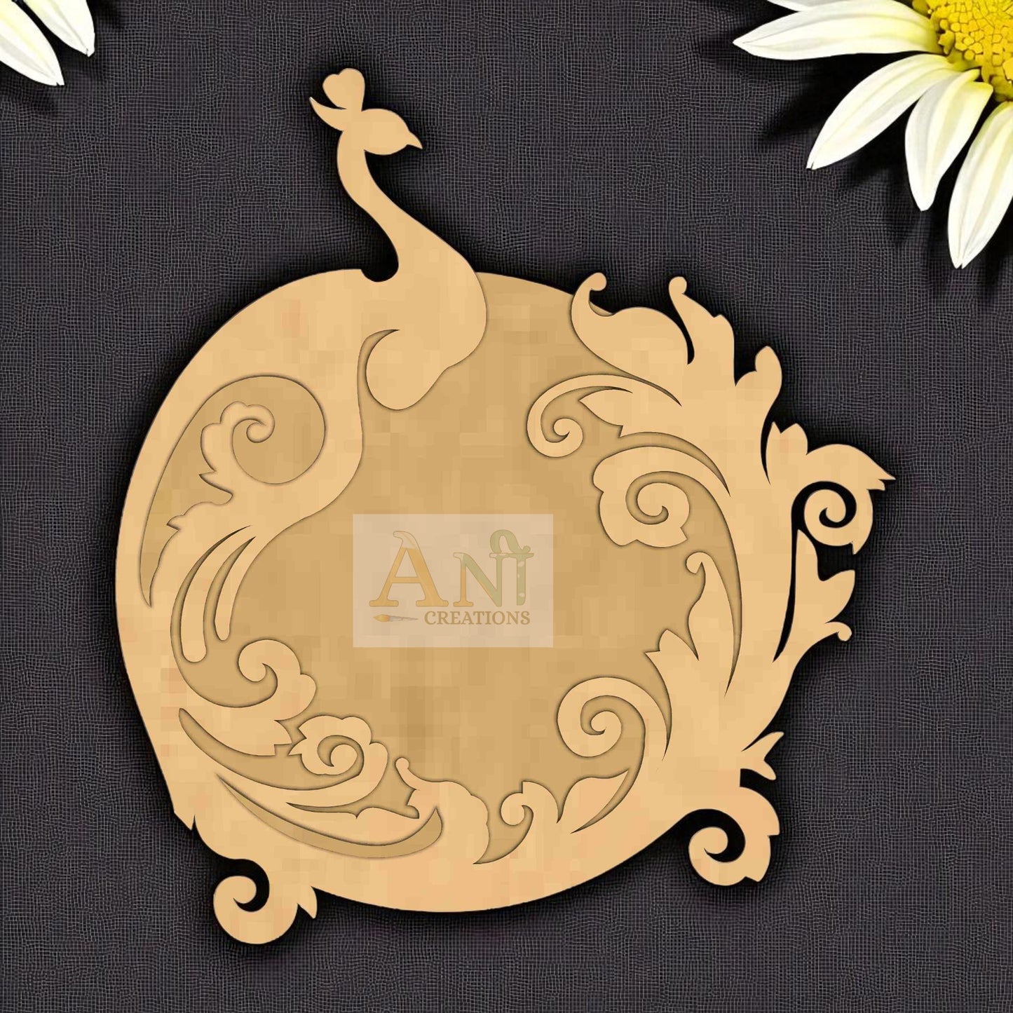 MDF Peacock 2 T-Light Holder