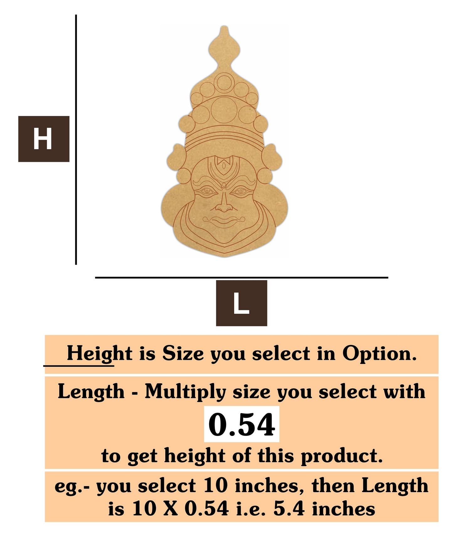 Kathakali MDF Cutout