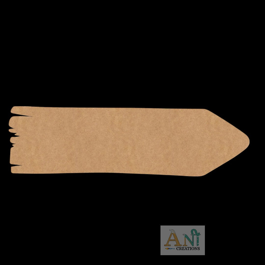 Arrow Plank Cutout MDF Design 1