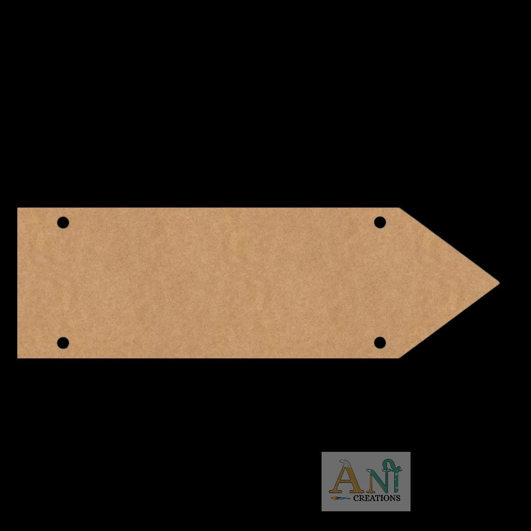 Arrow Plank Cutout With Holes MDF Design 1