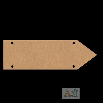 Arrow Plank Cutout With Holes MDF Design 1