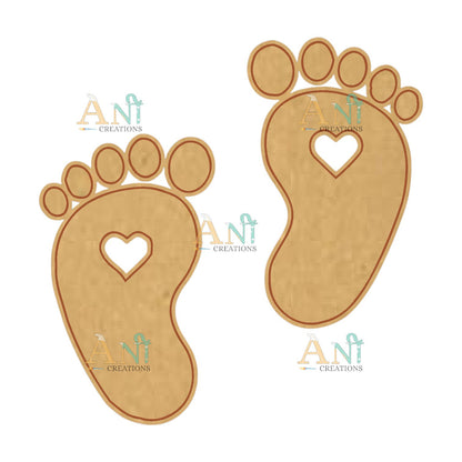 Baby Feet MDF Cutout