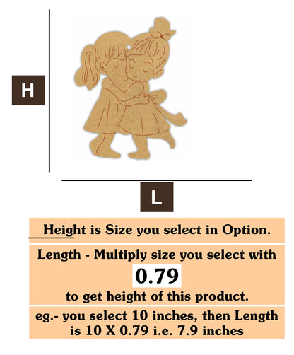 friends forever 1  MDF Cutout