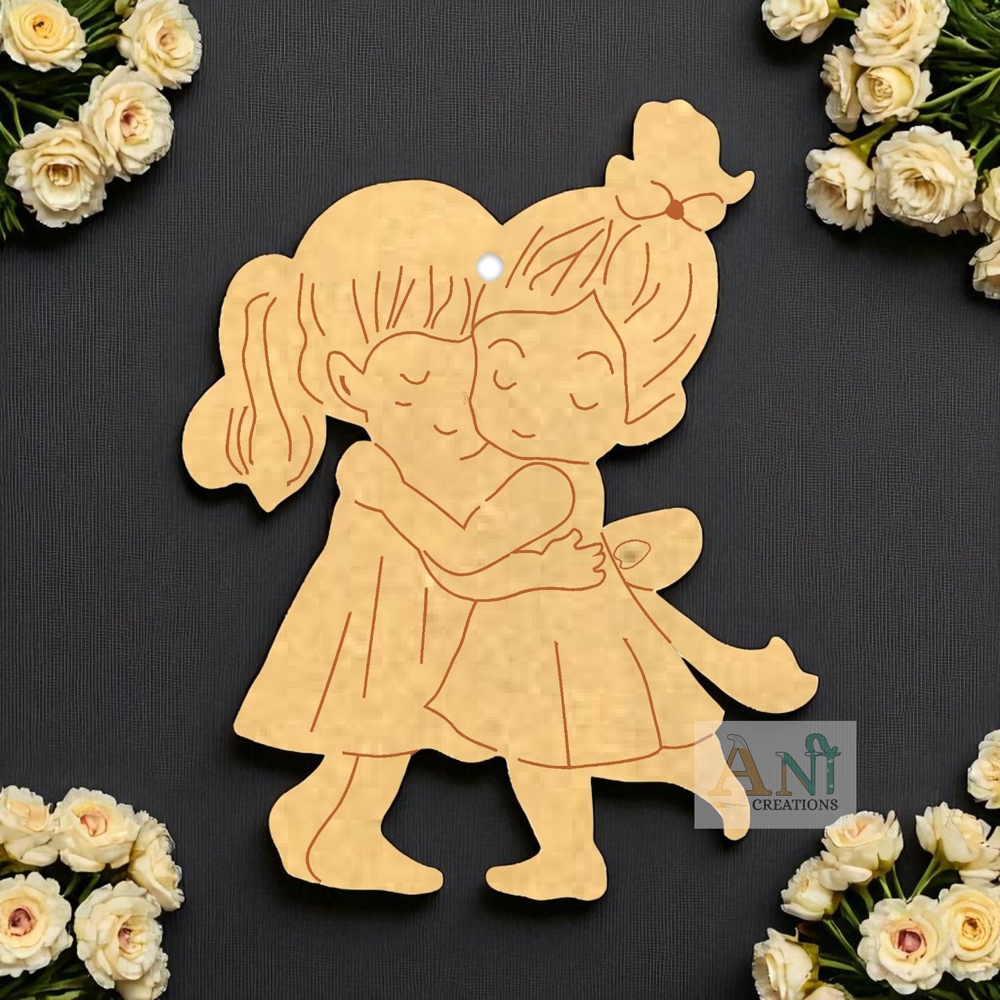 friends forever 1  MDF Cutout