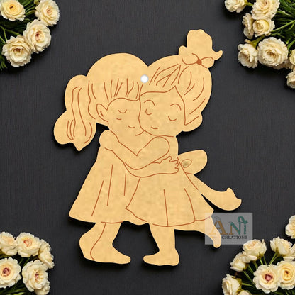 friends forever 1  MDF Cutout
