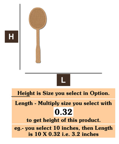 Badminton Racket MDF Cutout