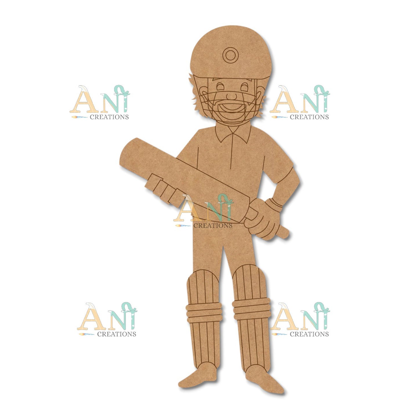 Batsman Cricket MDF Cutout