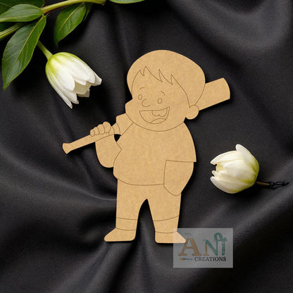 Boy With Bat MDF Cutout