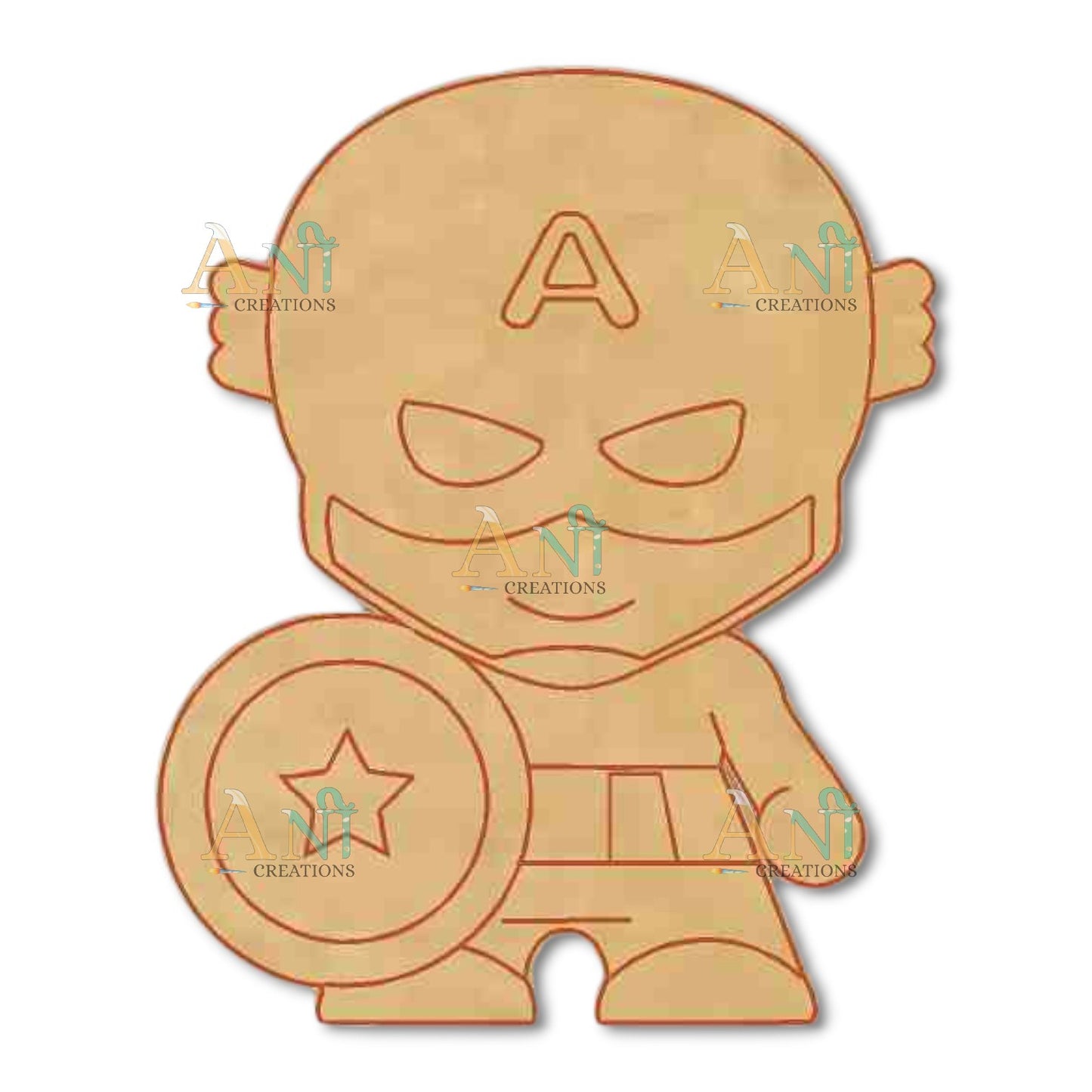 Captain America 01 MDF Cutout