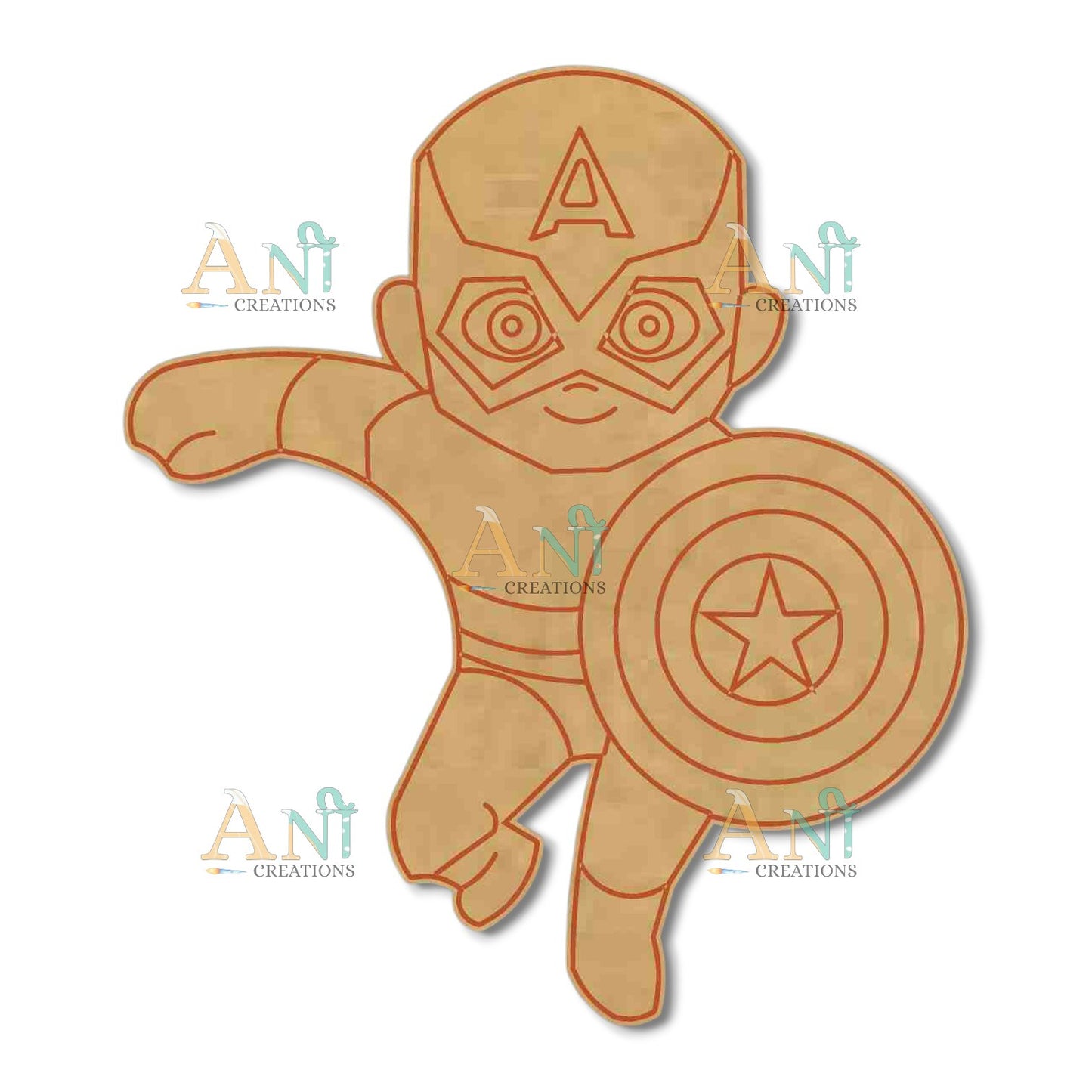 Captain America 02 MDF Cutout