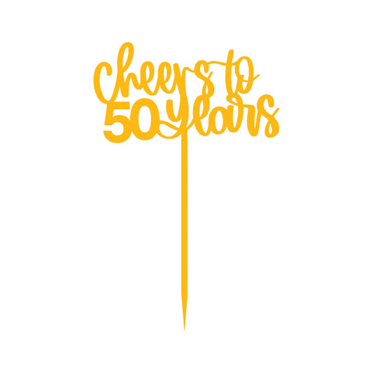 Cheers To 50 Years Cake Topper