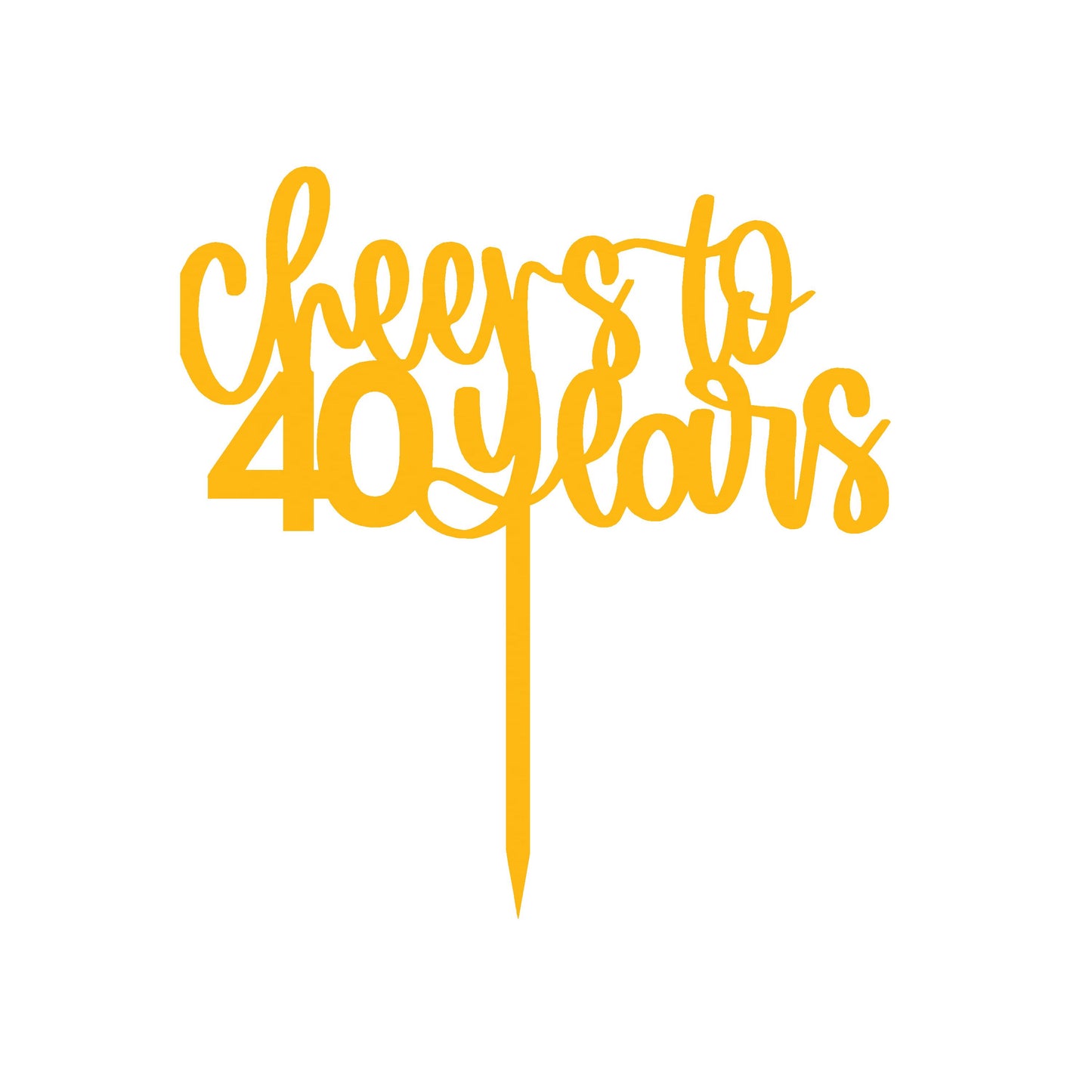 Cheers to 40 Years Cake Topper