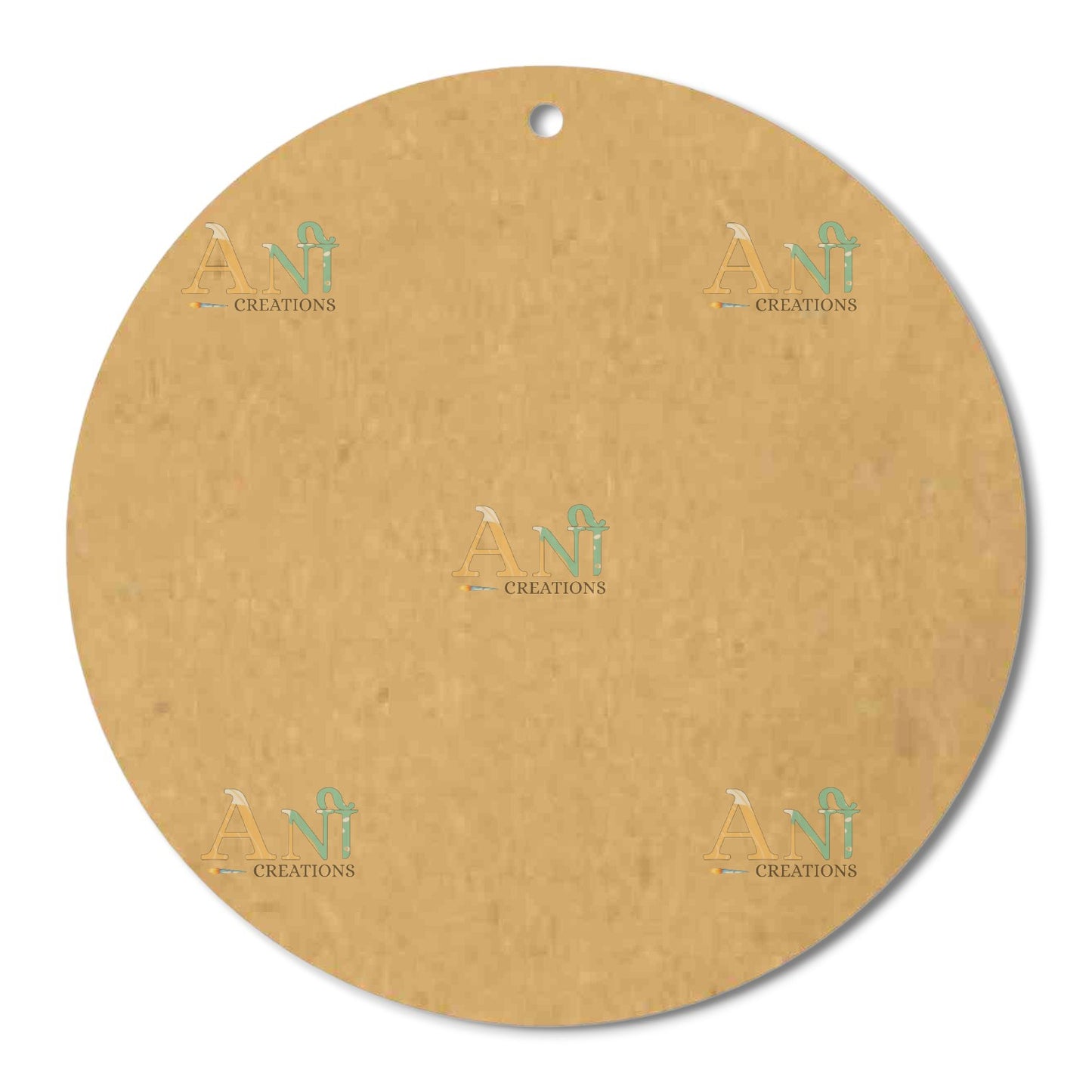 Round Base With 1 Hole Cutout MDF Design