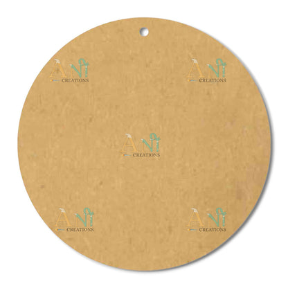Round Base With 1 Hole Cutout MDF Design