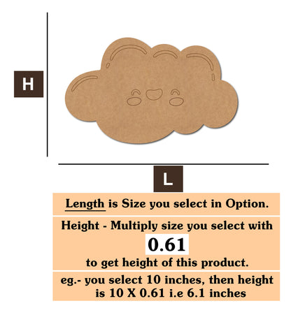 Cloud Premarked MDF Cutout