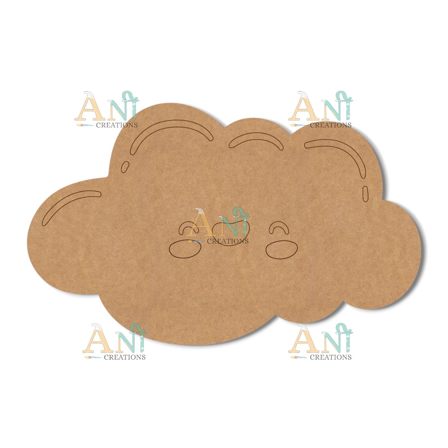 Cloud Premarked MDF Cutout