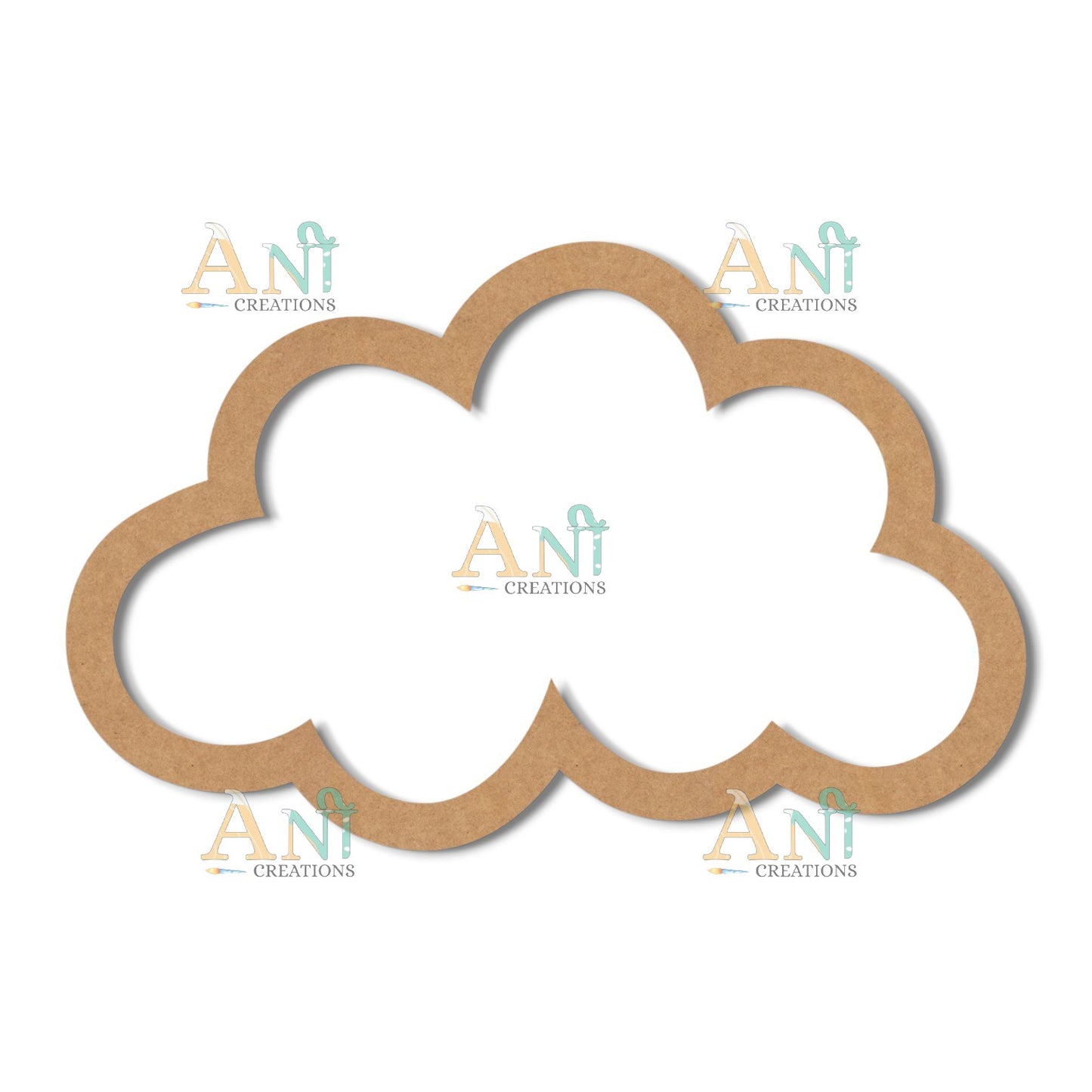 Macrame Ring Cloud 03 MDF Cutout