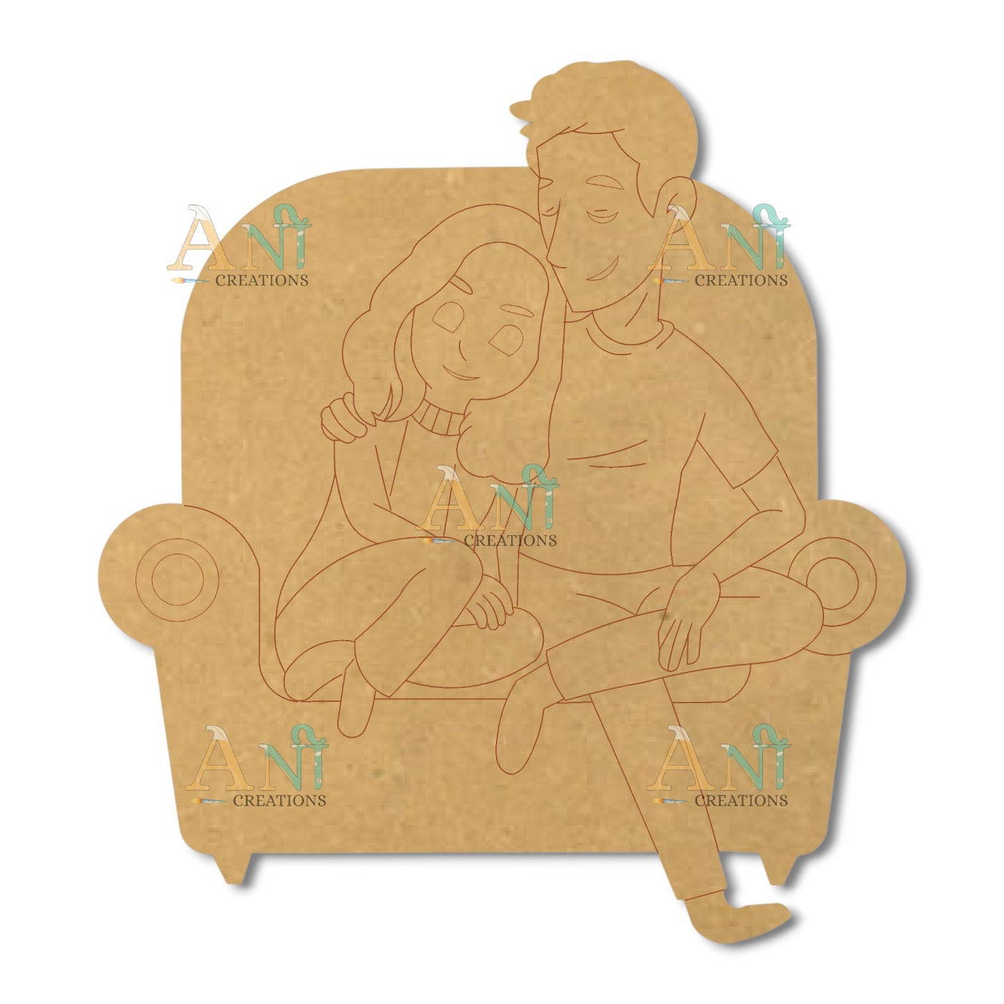 Couple 3  MDF Cutout