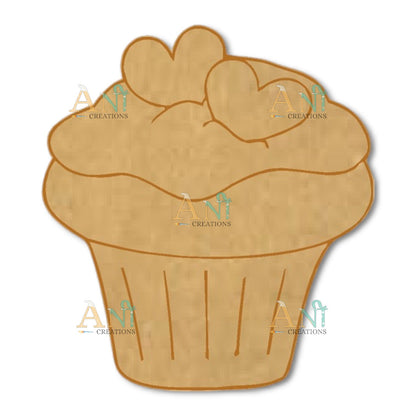 Cupcake  3 MDF Cutout