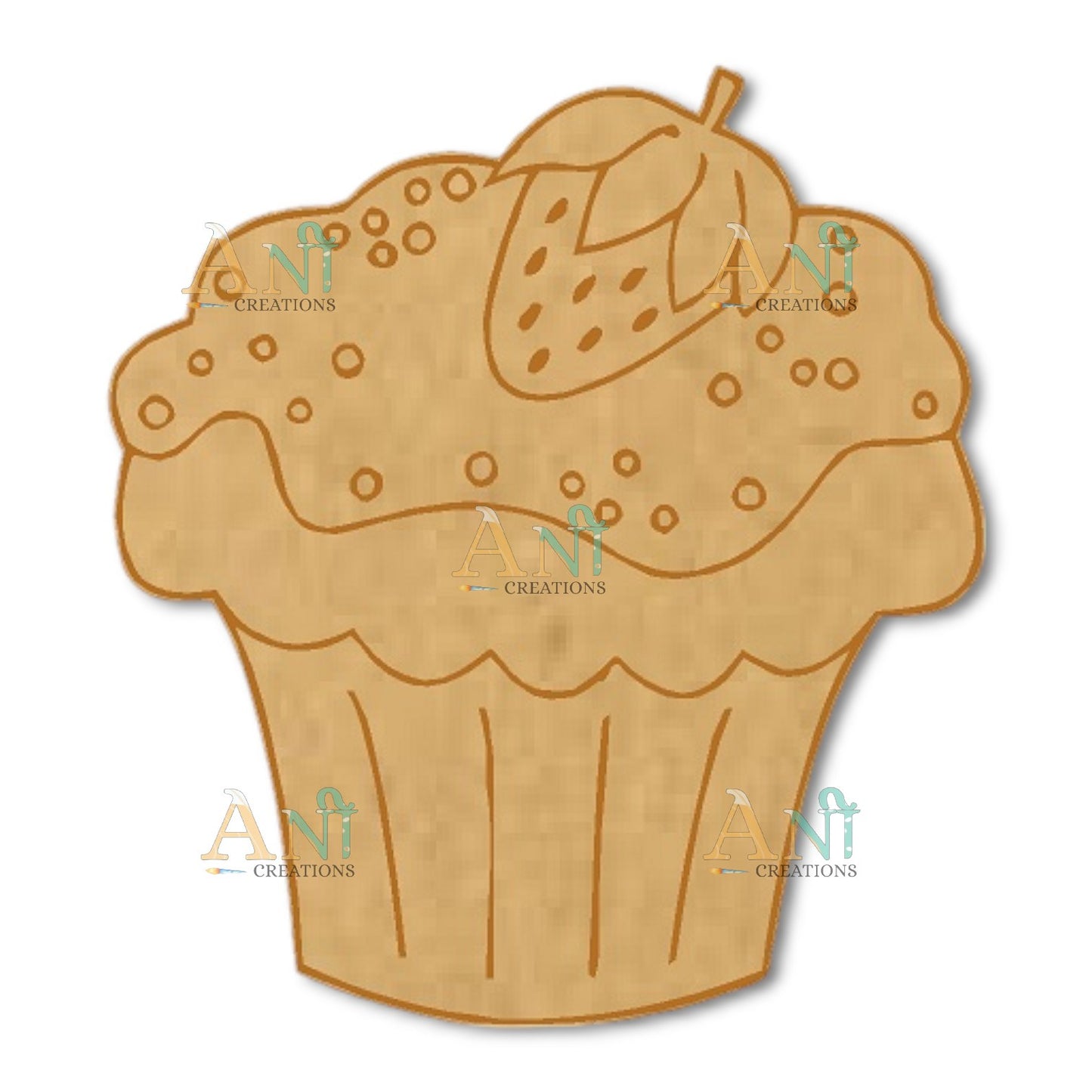 Cupcake  4 MDF Cutout