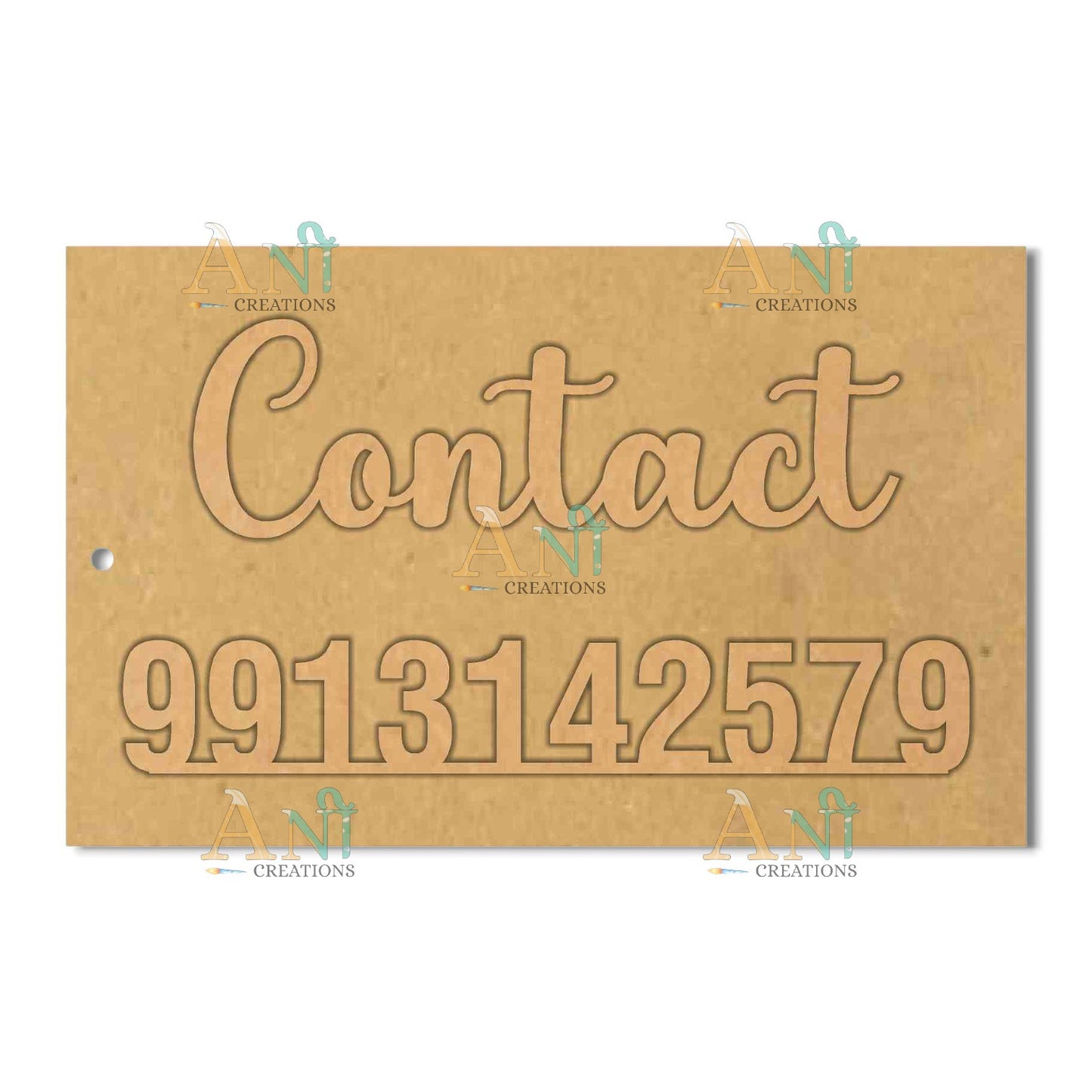 Customise name Keychain Cutout MDF Design 3