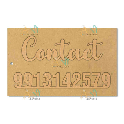 Customise name Keychain Cutout MDF Design 3