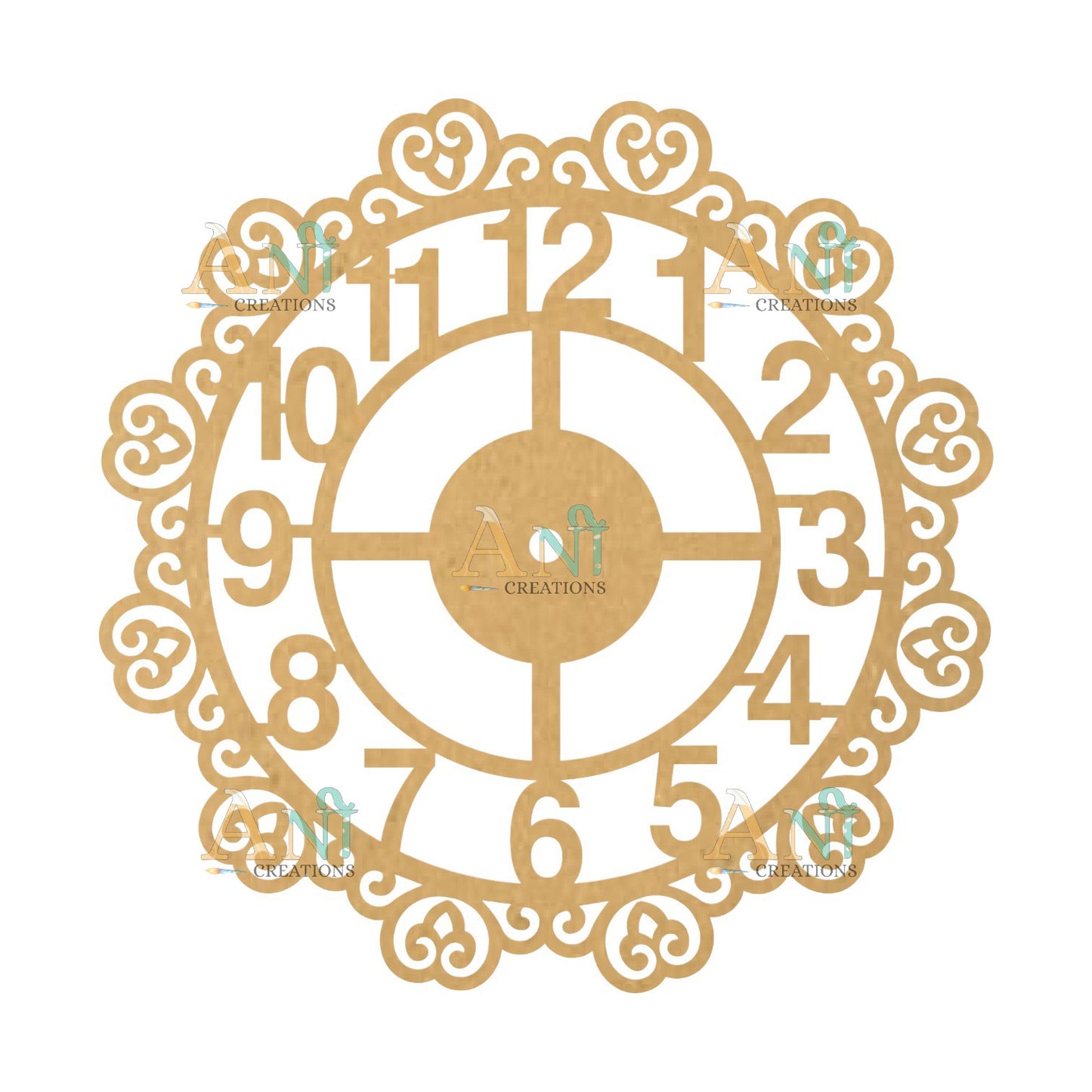 Designer clock 1 MDF Cutout