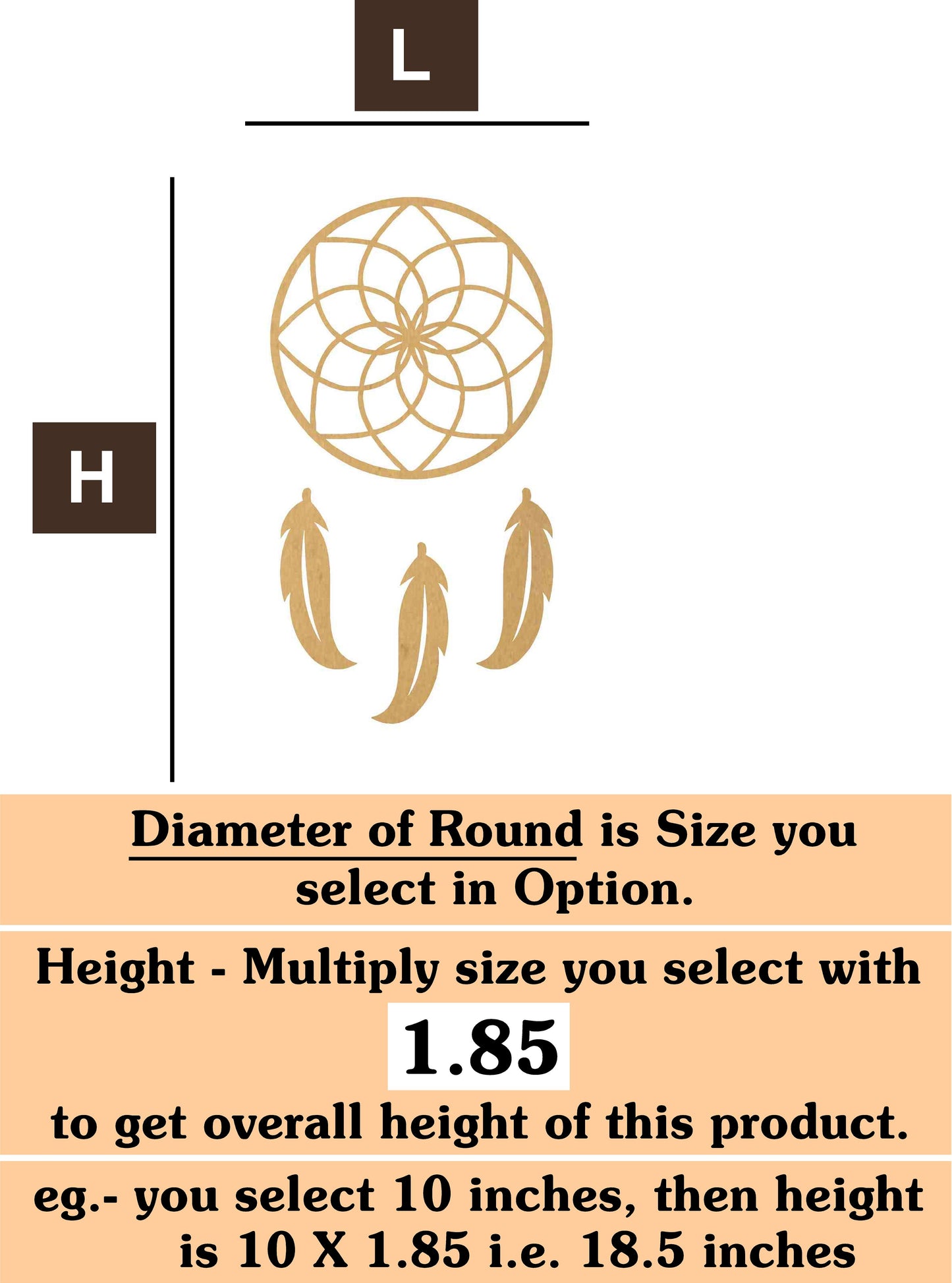 Dream catcher 3 MDF Cutout