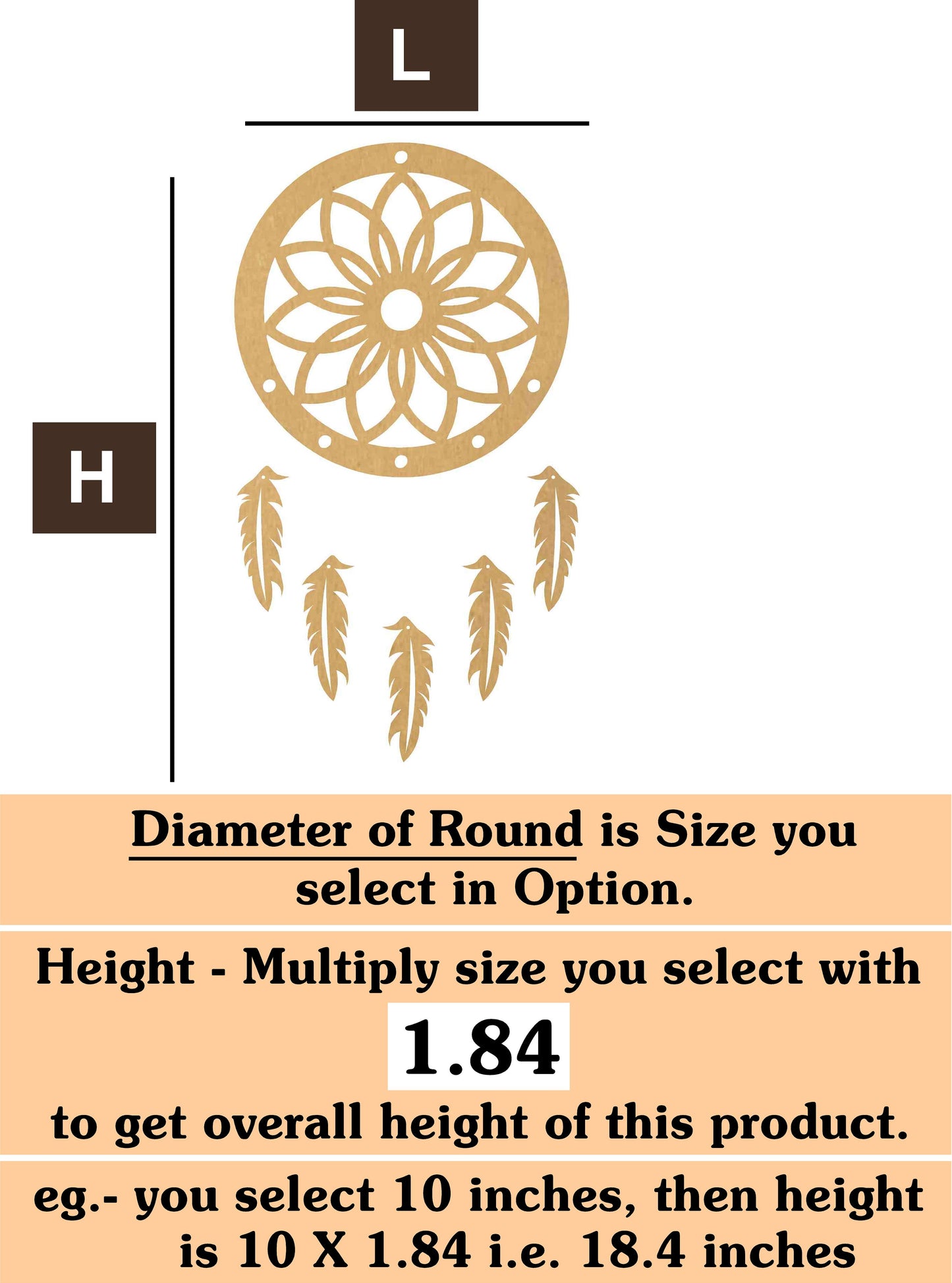 Dream catcher 7 MDF Cutout