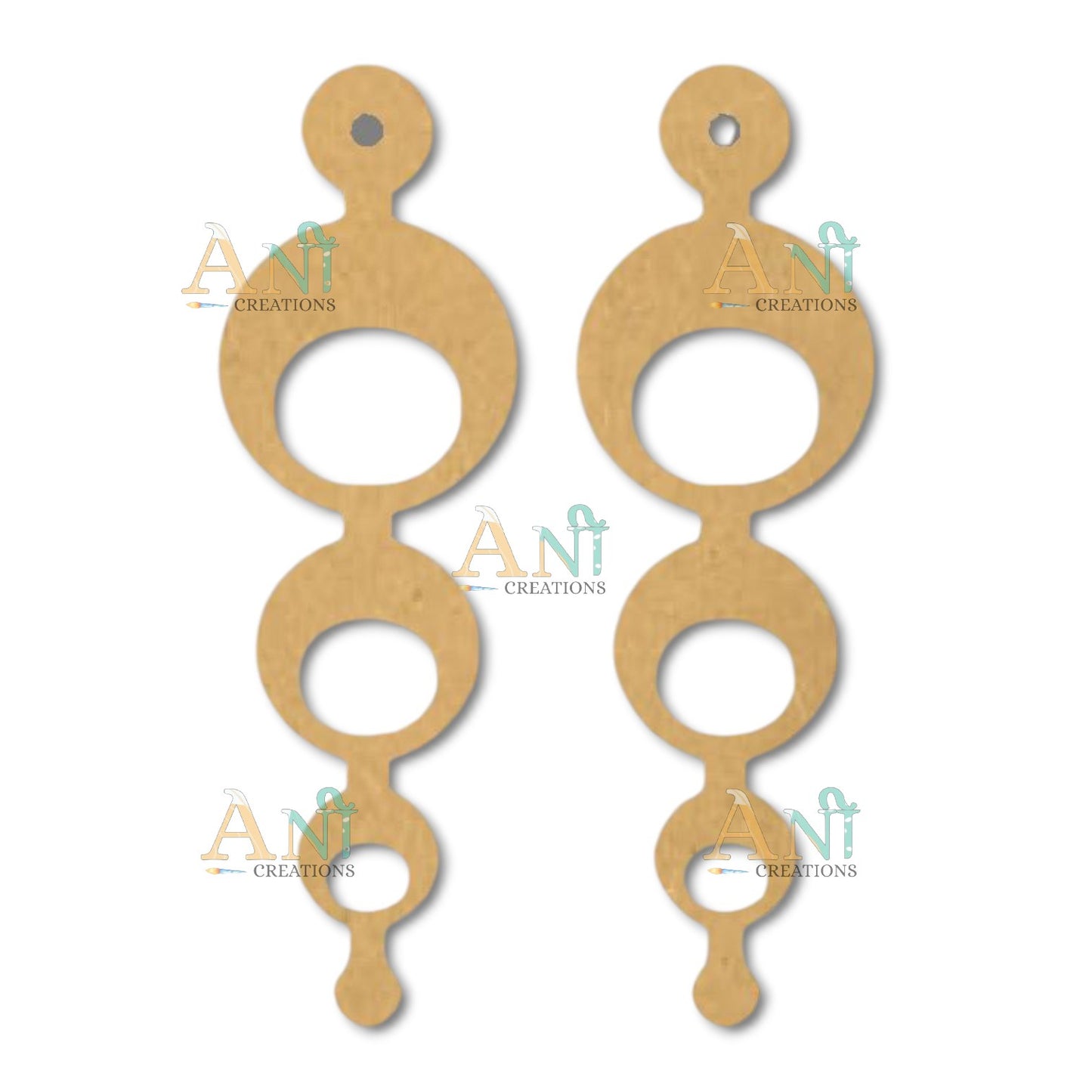 Earring 65 MDF  cutout